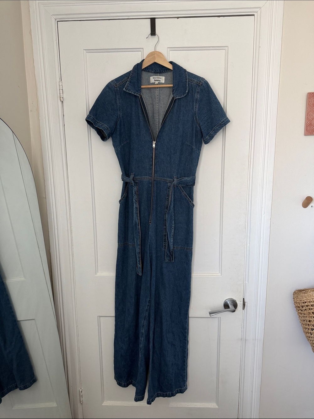 Reformation Cassidy Denim Jumpsuit